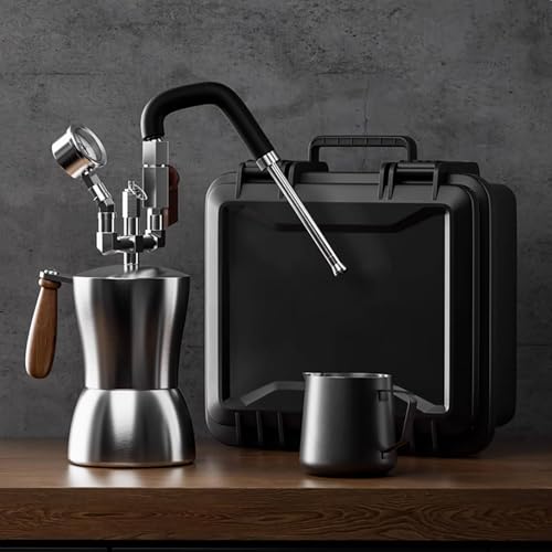 WJWWO Dampfmilch -Frother, Kaffeekaffee -Kaffee -Kaffee, tragbarer Moka -Topf, Milchheizung und Kutsche von WJWWO
