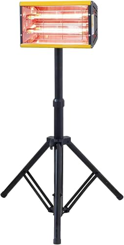 WJWWO Ferninfrarot-Strahlungsheizungs-Farblampe 2000 W, LackhäRtungslampe, Kurzwellen-Infrarot-Farbtrocknungslampe, Heizlampe Mit Halterung,B von WJWWO