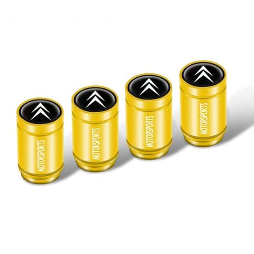 WJWZZGYL 4 Stück Ventilkappen Auto für Citroen DS DS3 DS4 DS5 DS6 DS7 DS9,korrosionsbeständig Ersatz Reifen Luftventilkappen Autoreifen Staubkappe auslaufsicher zubehör,Yellow WJWZZGYL 4 Stück Ventilkappen Auto für Citroen DS DS3 DS4 DS5 DS6 DS7 DS9,korrosionsbeständig Ersatz Reifen Luftventilkappen Autoreifen Staubkappe auslaufsicher zubehör,Yellow von WJWZZGYL