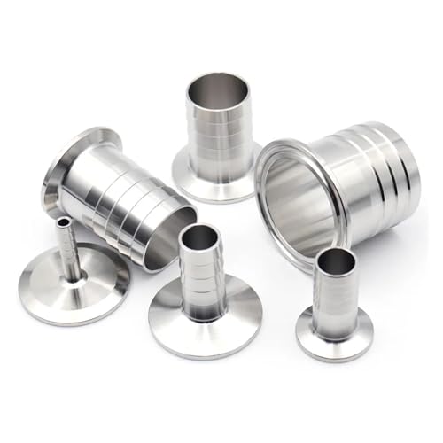 WJXRPZRB Tri-Clamp Schlauch Barb OD8 10 12 14 16 19 25mm Kupplung Adapter Edelstahl Sanitär Rohr Fitting Ferrule OD 50,5 64mm Homebrew(6mm x Ferrule 50.5) von WJXRPZRB