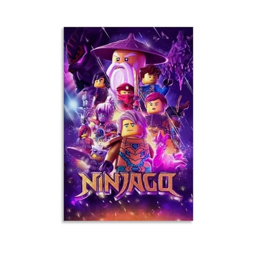 WJYCHEND Ninjago Klassische Anime-Serie, Leinwand-Poster, Wandkunst, dekoratives Gemälde, Schlafzimmer, Gemälde, Poster, 40 x 60 cm, ungerahmter Stil WJYCHEND Ninjago Klassische Anime-Serie, Leinwand-Poster, Wandkunst, dekoratives Gemälde, Schlafzimmer, Gemälde, Poster, 40 x 60 cm, ungerahmter Stil von WJYCHEND