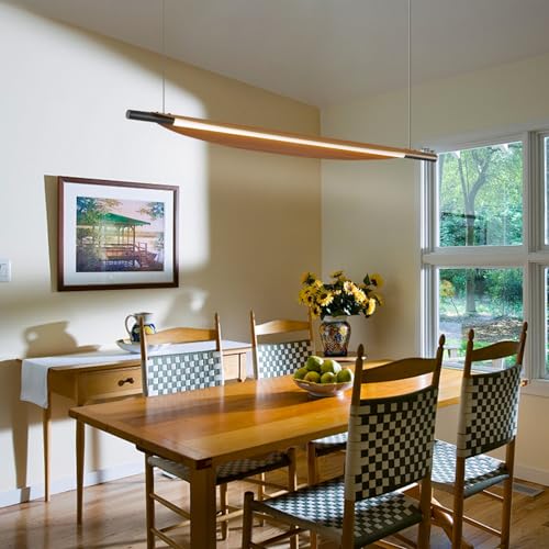 Moderne Retro-LED-Kronleuchter faux Holzmaserung Metall Studie Kronleuchter dimmbar Farbtemperatur ändern Esszimmer Hängelampe Blendfrei warm weiß bis kalt weiß einstellbar Energiesparende L90CM 16W Moderne Retro-LED-Kronleuchter faux Holzmaserung Metall Studie Kronleuchter dimmbar Farbtemperatur ändern Esszimmer Hängelampe Blendfrei warm weiß bis kalt weiß einstellbar Energiesparende L90CM 16W von WJYCYN