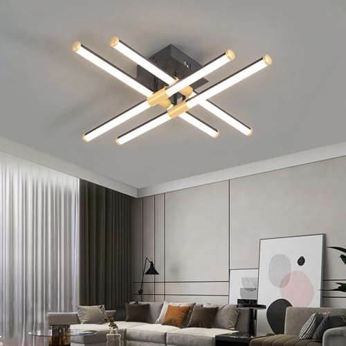 WJYCYN Dimmbare LED Deckenleuchte Im Minimalistischen Design Moderne,Kreative Deckenlampe 3000K-6000K Mit Fernbedienung Geeignet FüR Wohnzimmer,Schlafzimmer Esszimmer (4 Köpfe) von WJYCYN