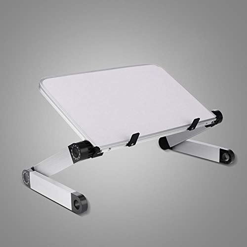 WJYLM Aluminiumlegierung Laptop bewegliche Faltbare Adjustable Laptop Schreibtisch-Computer-Tischständer Fach Notebook Lap PC Folding Schreibtisch Tisch,Weiß von WJYLM