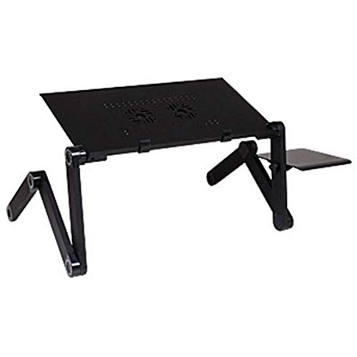 WJYLM Aluminiumlegierung justierbare Laptop-Tisch beweglicher faltender Computer-Schreibtisch Notebook Desktop-Ständer Computer-Tabelle für Sofa-Bett, Schreibtisch Riser Folding,HH3468SDBL von WJYLM