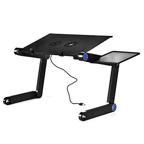 WJYLM Aluminiumlegierung justierbare Laptop-Tisch beweglicher faltender Computer-Schreibtisch Notebook Desktop-Ständer Computer-Tabelle für Sofa-Bett, Schreibtisch Riser Folding,HH3468SDBU von WJYLM