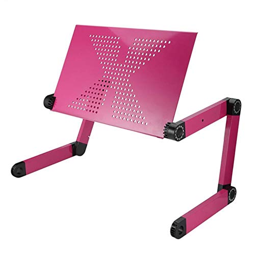 WJYLM Schreibtisch Laptop Ständer, Notebook Adjustable Computer-Schreibtisch Klapptisch Laptop Bett Steht Tray Aluminiumlegierung beweglichen Anti-Skid Tisch Büromöbel,Rose Red von WJYLM