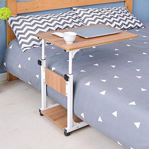 WJYLM Schreibtisch Laptop Steht Holz, justierbarer Laptop-Tisch Mobile Computer Schreibtisch Wohnzimmer verstellbares Bett End Table Couchtisch Mode Möbel,103-1 braun von WJYLM