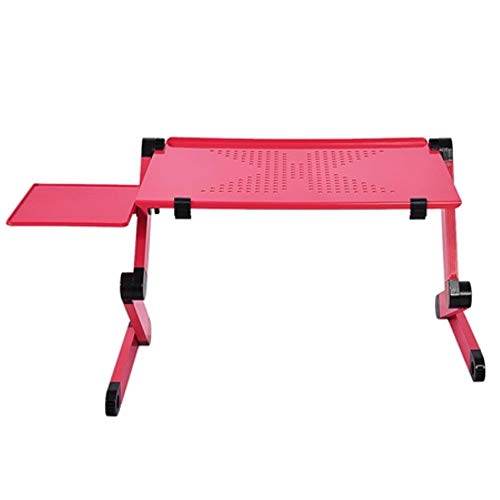 WJYLM tragbaren Laptop-Schreibtisch-Tabellen Adjustable Stehen Schreibtisch-Computer-Notebook-Bett Büro Mesa Notebook Schreibtische Laptop Stand Escritorio,rot von WJYLM