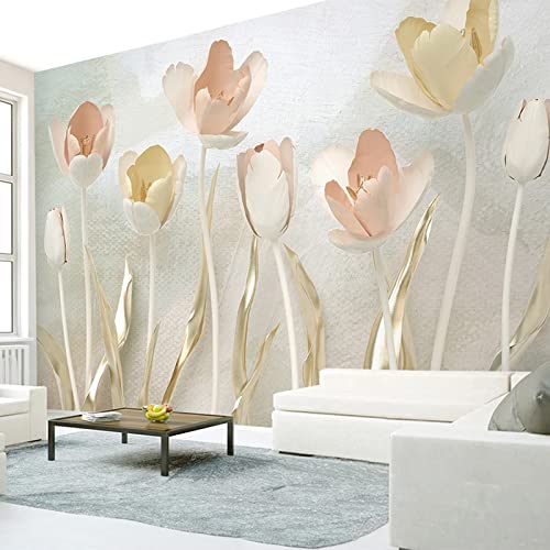 WJYMJJ Art Fototapete Tulpenblume 200x150cm 3D Effekt Modern Vlies Wohnzimmer Schlafzimmer Flur Wandbilder von WJYMJJ