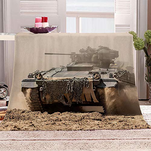 WJYMJJ Home Fleecedecke Panzer Kuscheldecke Flanell-Decke Leichte superweiche Fleecedecke für alle Jahreszeiten 180x200 cm von WJYMJJ