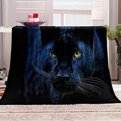 WJYMJJ Wohndecke Panther Flanell mikrofaser kuscheldecke Weich Warmes Flausch Sofadecke, Für Betten und Sofas 150x200 cm von WJYMJJ