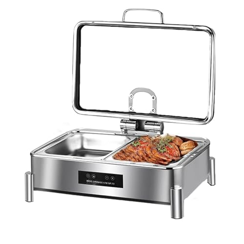 Warmhalte-Topf aus Edelstahl, 9 l, großes Fassungsvermögen, Buffet-Set | Edelstahl-Topf verdickte Kombinationsstruktur | leicht zu reinigen, mit Wasserpfanne, Touch-Temperaturregelung Warmhalte-Topf aus Edelstahl, 9 l, großes Fassungsvermögen, Buffet-Set | Edelstahl-Topf verdickte Kombinationsstruktur | leicht zu reinigen, mit Wasserpfanne, Touch-Temperaturregelung von WJYTDHIQS