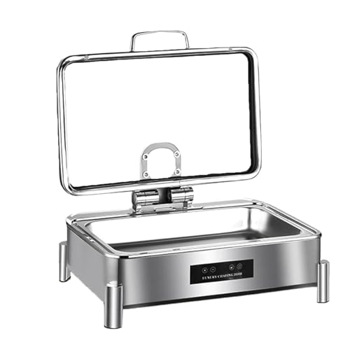 Warmhalte-Topf aus Edelstahl, 9 l, großes Fassungsvermögen, Buffet-Set | Edelstahl-Topf verdickte Kombinationsstruktur | leicht zu reinigen, mit Wasserpfanne, Touch-Temperaturregelung Warmhalte-Topf aus Edelstahl, 9 l, großes Fassungsvermögen, Buffet-Set | Edelstahl-Topf verdickte Kombinationsstruktur | leicht zu reinigen, mit Wasserpfanne, Touch-Temperaturregelung von WJYTDHIQS