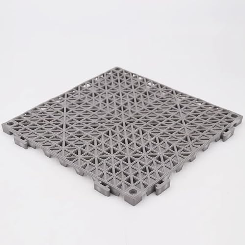 1,5 Cm Dicke, Ineinandergreifende Anti-Rutsch-Matte, 30 X 30 Cm Für Küche Und Badezimmer, Perforierte, Wasserdichte Anti-Rutsch-Bodenmatte Aus PVC(Grizzly,2pcs) von WJYWX
