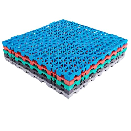 30 X 30 Cm Große, Ineinandergreifende Bodenfliesen, Weiche PVC-Verbindungsmatten, Modulare Polstermatten, Gummi-Bodenfliesen Mit Löchern Für Bodenbeläge(Gray,6pcs) von WJYWX