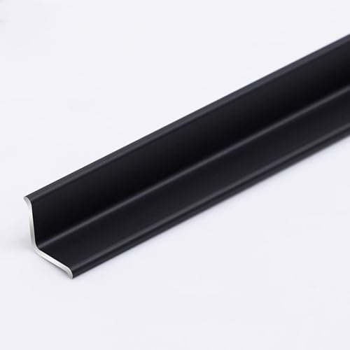 90 Cm Selbstklebender Aluminium-Winkelstreifen, 3 Stück Innen- Und Außeneckleisten Sockelleistenverkleidung Starre Winkelabdeckung Leisten Für Jeden Raum(Matte Black,15x15mm) von WJYWX