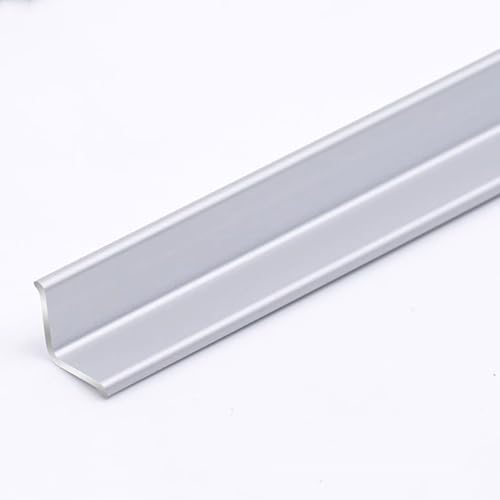 90 Cm Selbstklebender Aluminium-Winkelstreifen, 3 Stück Innen- Und Außeneckleisten Sockelleistenverkleidung Starre Winkelabdeckung Leisten Für Jeden Raum(Matte Silver,20x20mm) von WJYWX