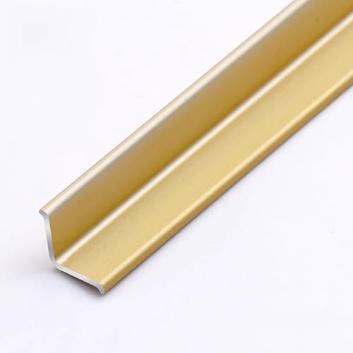 90 Cm Selbstklebender Aluminium-Winkelstreifen, 3er-Pack Wand- Und Deckenübergangsprofil Für Glatte Kanten, Ideal Für Wohnraumgestaltung Und Renovierungen(Matte gold,20x20mm) von WJYWX
