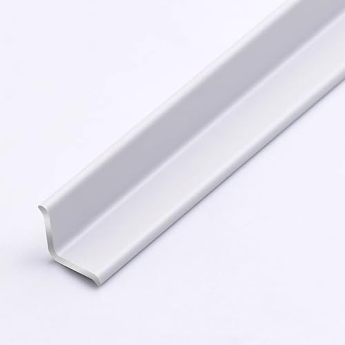 90 Cm Selbstklebender Aluminium-Winkelstreifen, 3er-Pack Wand- Und Deckenübergangsprofil Für Glatte Kanten, Ideal Für Wohnraumgestaltung Und Renovierungen(Porcelain white,10x10mm) von WJYWX