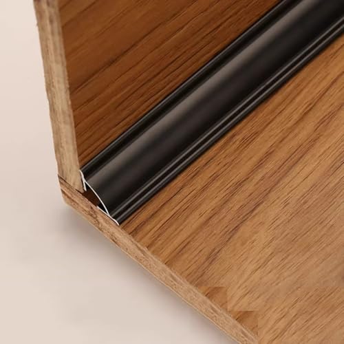 Aluminiumlegierung-Eckleiste, 0,9 M, 3-teilige Dekorative Fugenleisten Für Nahtloses Finish, Innenendleiste Für Wände, Wohnzimmer, Badezimmer Und Wohnraumgestaltung(Matte black,3cmx0.9m) von WJYWX