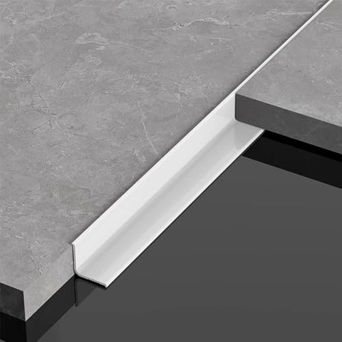 Aluminiumlegierung Wandabschlussleiste, 3 Stück À 90 Cm Innen- Und Außeneckleisten Sockelleisten Perfekt Für Wohnraumgestaltung Und Renovierung(Porcelain white,10x10mm) von WJYWX