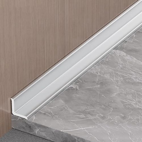 Aluminiumlegierung Wandabschlussleiste, 90 Cm * 3 Stück Eckleiste Randleiste Abdeckleiste Für Starre Winkel Ideal Für Wände, Decken Und Mehr(Matte bright silver,20x20mm) von WJYWX