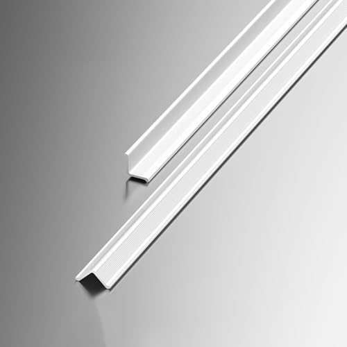 Aluminiumlegierung Wandabschlussleiste, Eckleisten-Kantenschutzleiste Für Innen- Und Außenecken 90 Cm * 3 Stück Dekorative Kantenschutzleiste(Enamel White,15x15mm) von WJYWX