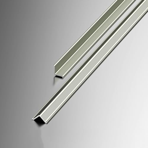 Aluminiumlegierung Wandabschlussleiste, Eckleisten-Kantenschutzleiste Für Innen- Und Außenecken 90 Cm * 3 Stück Dekorative Kantenschutzleiste(Matte Champagne,30x30mm) von WJYWX