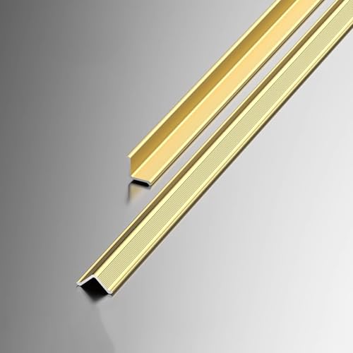 Aluminiumlegierung Wandabschlussleiste, Eckleisten-Kantenschutzleiste Für Innen- Und Außenecken 90 Cm * 3 Stück Dekorative Kantenschutzleiste(Matte Gold,10x20mm) von WJYWX