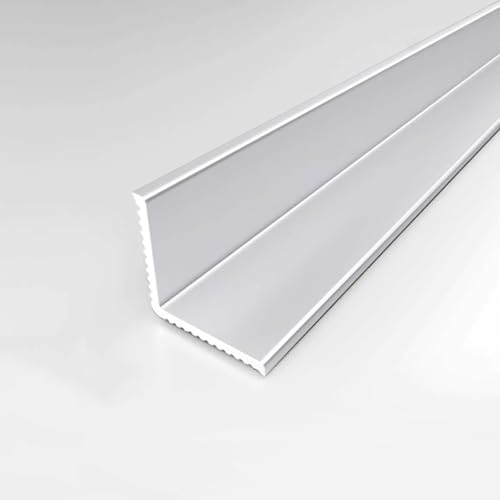Aluminiumlegierung Wandabschlussleiste, Eckleisten-Kantenschutzleiste Für Innen- Und Außenecken 90 Cm * 3 Stück Dekorative Kantenschutzleiste(Matte Silver,10x20mm) von WJYWX