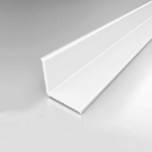 Aluminiumlegierung Wandabschlussleiste, Eckleisten-Kantenschutzleiste Für Innen- Und Außenecken 90 Cm * 3 Stück Dekorative Kantenschutzleiste(Porcelain White,15x15mm) von WJYWX