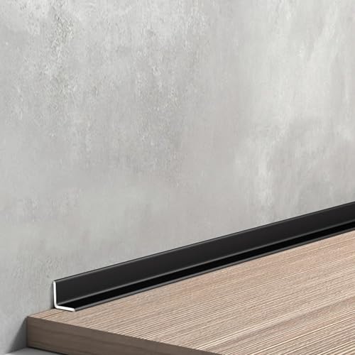 Aluminiumlegierung-Wandabschlussleiste, Für Innen- Und Außenecken, 90 Cm * 3 Stück Dekorative Kantenleiste Für Saubere, Nahtlose Oberflächen In Jedem Raum(Matte black,12x12mm) von WJYWX