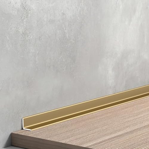 Aluminiumlegierung-Wandabschlussleiste, Für Innen- Und Außenecken, 90 Cm * 3 Stück Dekorative Kantenleiste Für Saubere, Nahtlose Oberflächen In Jedem Raum(Weifa gold,8x8mm) von WJYWX