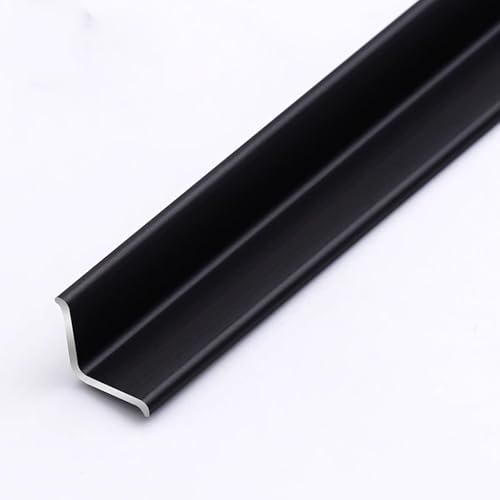 Eckleisten-Kantenschutzleiste, Wandabschlussleiste Aus Aluminiumlegierung Für Innen- Und Außenecken, 90 Cm * 3 Stück, Dekorative Kantenschutzleiste(Matte black,30x30mm) von WJYWX