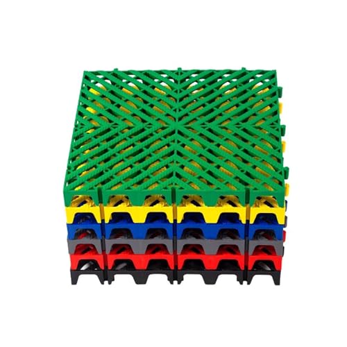 Modulare Ineinandergreifende Kissen, 40 X 40 Cm PVC-Drainagefliesen, Rutschfeste Drainagelöcher Für Toiletten, Küchen, Schwimmbäder Und Nassbereiche(Green,8pcs) von WJYWX