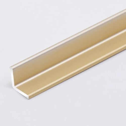 Selbstklebender Aluminium-Winkelstreifen, 90 Cm * 3 Stück, Kantenstreifen Für Innen- Und Außenecken, Für Nahtlose Verarbeitung, Einfach Anzubringen(Matte Gold,10x10mm) von WJYWX