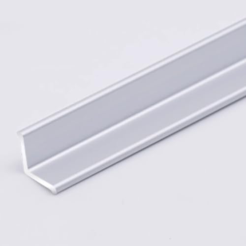 Selbstklebender Aluminium-Winkelstreifen, 90 Cm * 3 Stück, Kantenstreifen Für Innen- Und Außenecken, Für Nahtlose Verarbeitung, Einfach Anzubringen(Matte Silver,10x10mm) von WJYWX