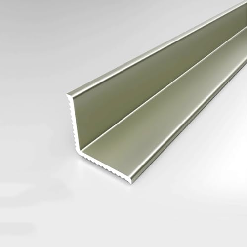 Selbstklebender Aluminium-Winkelstreifen, 90 Cm X 3 Stück Inneneck-Dekorationsleiste Einfache Installation, Vielseitige Verwendung(Matte Champagne,10x20mm) von WJYWX