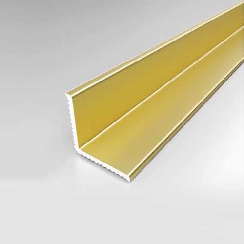 Selbstklebender Aluminium-Winkelstreifen, 90 Cm X 3 Stück Inneneck-Dekorationsleiste Einfache Installation, Vielseitige Verwendung(Matte Gold,15x15mm) von WJYWX