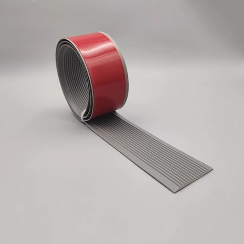 Treppenhaus Anti-Rutsch Streifen, 10m PVC Stufen Druck Streifen Anti-Rutsch Matte Selbstklebend Haushalt Stufe Ecke Schutz Einfassung Streifen Outdoor Wrapping Strip(Gray,6cmx10m) von WJYWX