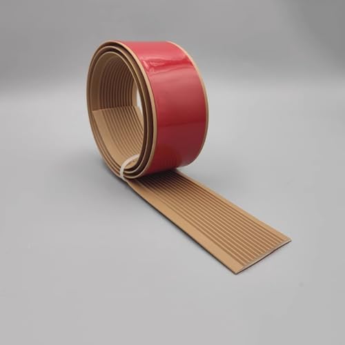Treppenhaus Anti-Rutsch Streifen, 10m PVC Stufen Druck Streifen Anti-Rutsch Matte Selbstklebend Haushalt Stufe Ecke Schutz Einfassung Streifen Outdoor Wrapping Strip(Light brown,6cmx10m) von WJYWX
