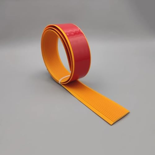 Treppenhaus Anti-Rutsch Streifen, 10m PVC Stufen Druck Streifen Anti-Rutsch Matte Selbstklebend Haushalt Stufe Ecke Schutz Einfassung Streifen Outdoor Wrapping Strip(Orange Yellow,6cmx10m) von WJYWX