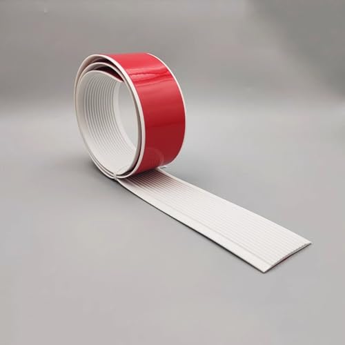 Treppenhaus Anti-Rutsch Streifen, 10m PVC Stufen Druck Streifen Anti-Rutsch Matte Selbstklebend Haushalt Stufe Ecke Schutz Einfassung Streifen Outdoor Wrapping Strip(White,6cmx10m) von WJYWX