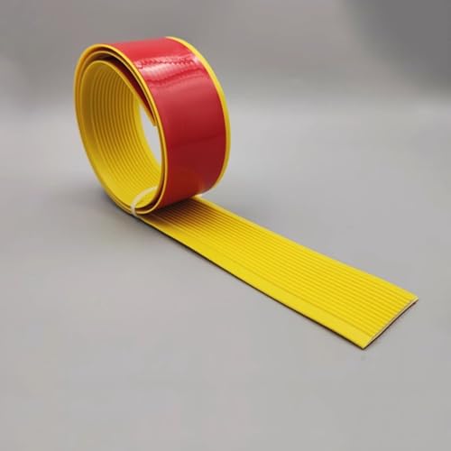 Treppenhaus Anti-Rutsch Streifen, 10m PVC Stufen Druck Streifen Anti-Rutsch Matte Selbstklebend Haushalt Stufe Ecke Schutz Einfassung Streifen Outdoor Wrapping Strip(Yellow,6cmx10m) von WJYWX