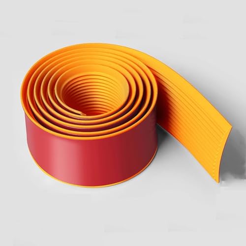 Treppenhaus Anti-Rutsch Streifen, 3m PVC Stufen Druck Streifen Anti-Rutsch Matte Selbstklebend Haushalt Stufe Ecke Schutz Einfassung Streifen Outdoor Wrapping Strip(Orange,40mmx3m) von WJYWX