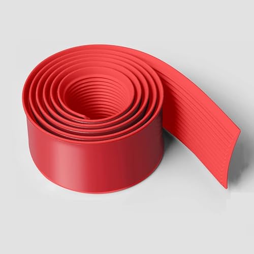 Treppenhaus Anti-Rutsch Streifen, 3m PVC Stufen Druck Streifen Anti-Rutsch Matte Selbstklebend Haushalt Stufe Ecke Schutz Einfassung Streifen Outdoor Wrapping Strip(Red,30mmx3m) von WJYWX