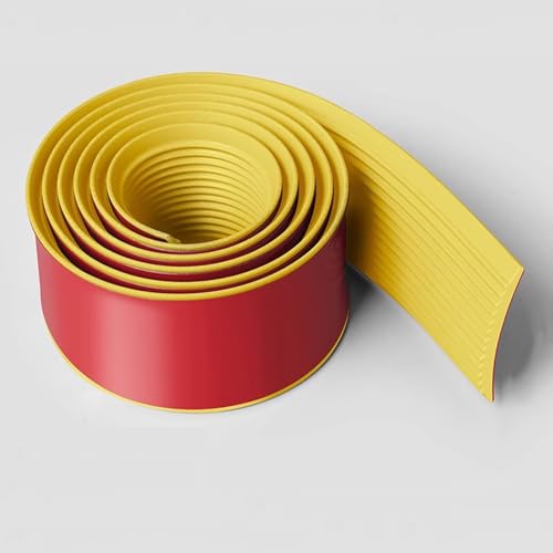 Treppenhaus Anti-Rutsch Streifen, 3m PVC Stufen Druck Streifen Anti-Rutsch Matte Selbstklebend Haushalt Stufe Ecke Schutz Einfassung Streifen Outdoor Wrapping Strip(Yellow,100mmx3m) von WJYWX