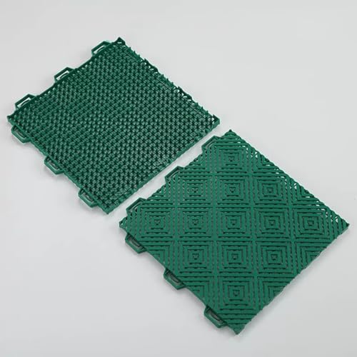 Verbundene Anti-Rutsch-Matte, 25 X 25 Cm, Dicke 14 Mm, Anti-Rutsch-Bodenmatte Für Badezimmer, Wasserdichte Perforierte Toilettenmatte Aus Kunststoff(Army green,4pcs) von WJYWX