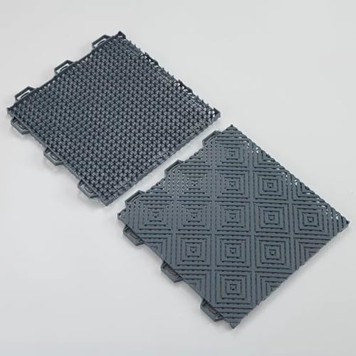 Verbundene Anti-Rutsch-Matte, 25 X 25 Cm, Dicke 14 Mm, Anti-Rutsch-Bodenmatte Für Badezimmer, Wasserdichte Perforierte Toilettenmatte Aus Kunststoff(Gray,16pcs) von WJYWX